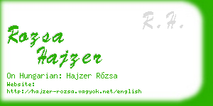 rozsa hajzer business card
